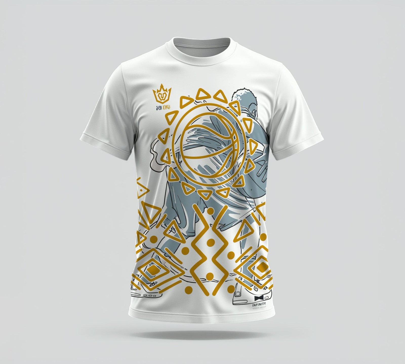 T-SHIRT BLANC OCRE JCA